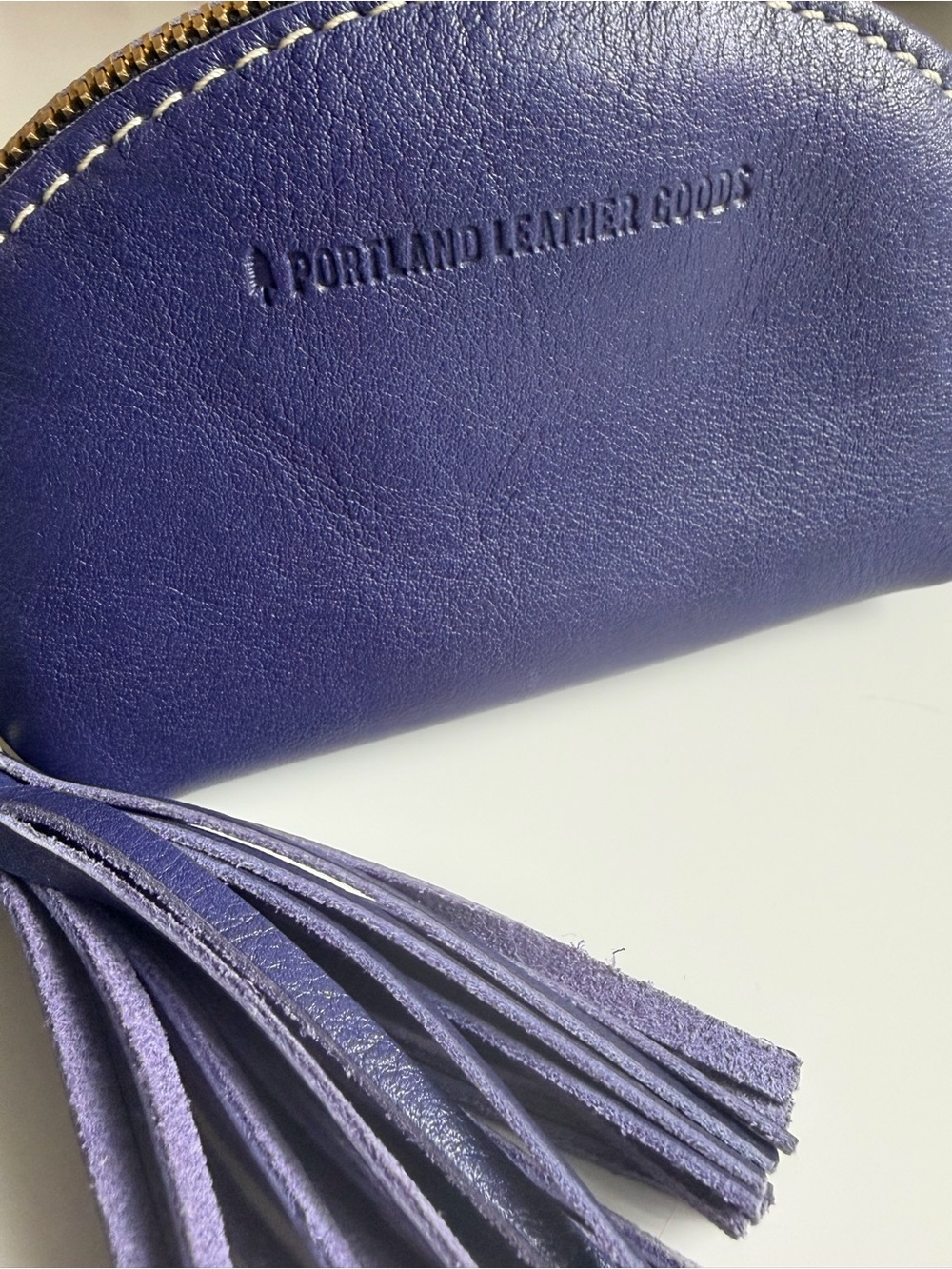 Portland Leather Goods Taco Tassel Pouch in Violet 🪻 RARE COLOR - Picture 2 of 5